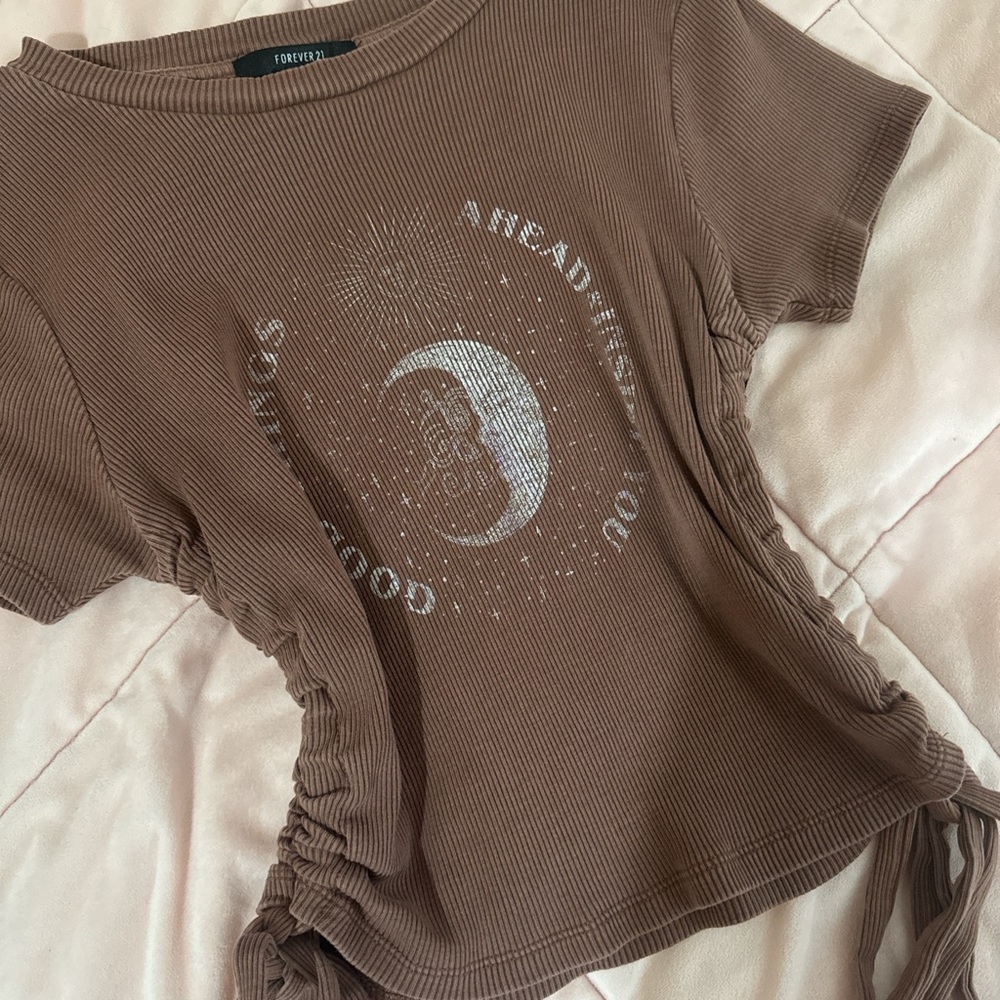 Brown crop top